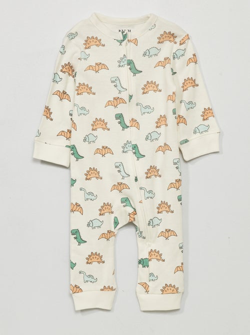 Pijama comprido em jersey com estampado - Kiabi
