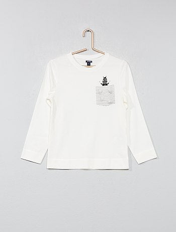 Pijama comprido em jersey com estampado - Kiabi