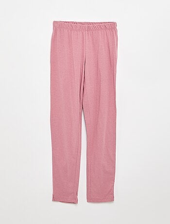 Pijama comprido em jersey de algodão - 2 peças