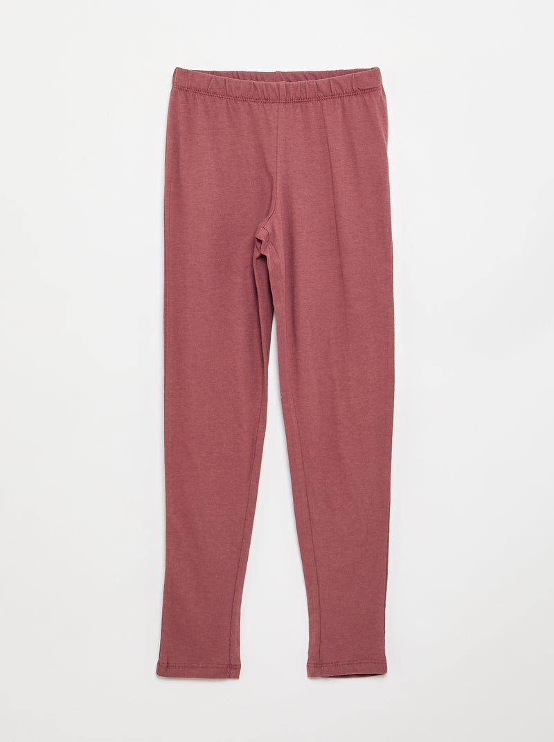 Pijama comprido em jersey de algodão - 2 peças Rosa - Kiabi