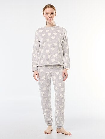 Pijama comprido em malha fofinha - 2 peças