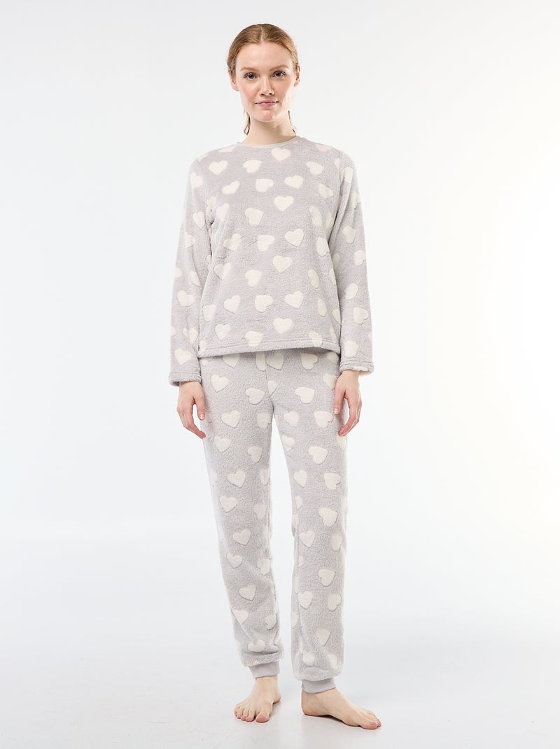 Pijama comprido em malha fofinha - 2 peças