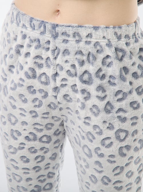 Pijama comprido em malha fofinha - 2 peças - Kiabi