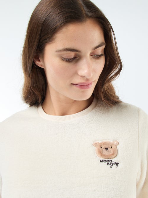 Pijama comprido em malha macia - 2 peças - Kiabi