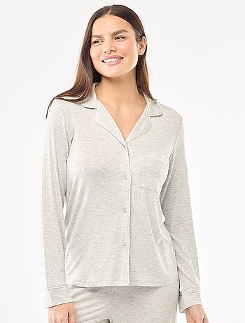 Pijama comprido em malha suave stretch - 2 peças
