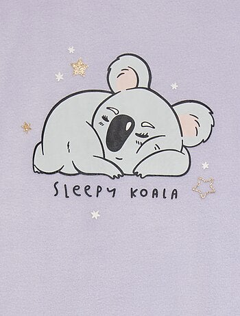 Pijama comprido em malha polar - 2 peças