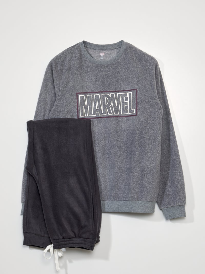 Pijama comprido em malha polar 'Marvel' - 2 peças CINZA - Kiabi