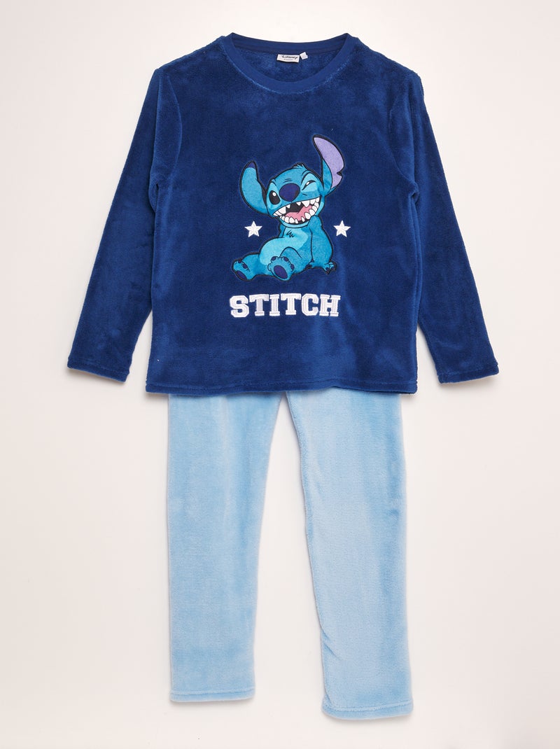 Pijama comprido em malha polar 'Stitch' 'Disney' - 2 peças AZUL - Kiabi
