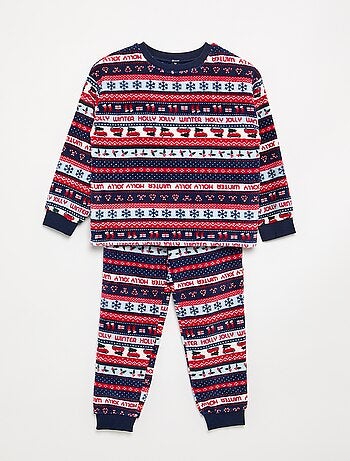 Pijama comprido em polar de 2 peças - Sweatshirt + calças