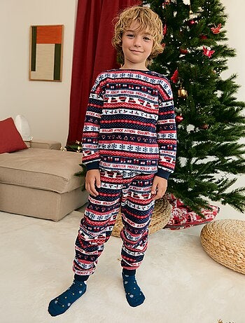 Pijama comprido em polar de 2 peças - Sweatshirt + calças
