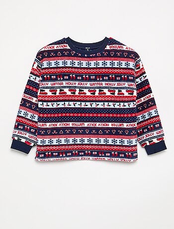 Pijama comprido em polar de 2 peças - Sweatshirt + calças