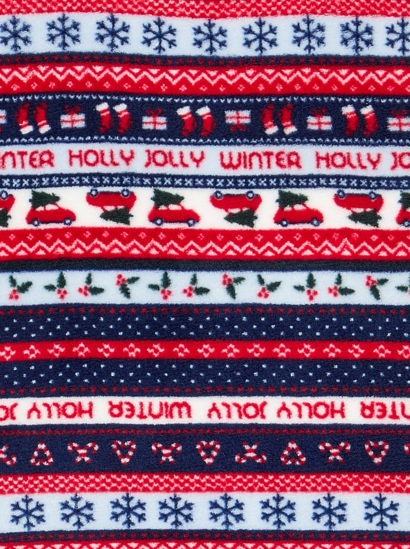Pijama comprido em polar de 2 peças - Sweatshirt + calças Azul - Kiabi