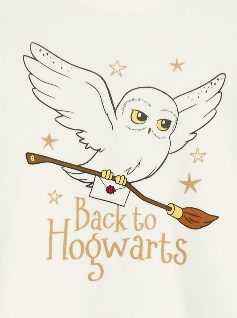 Pijama comprido em polar 'Harry Potter' - 2 peças Branco - Kiabi