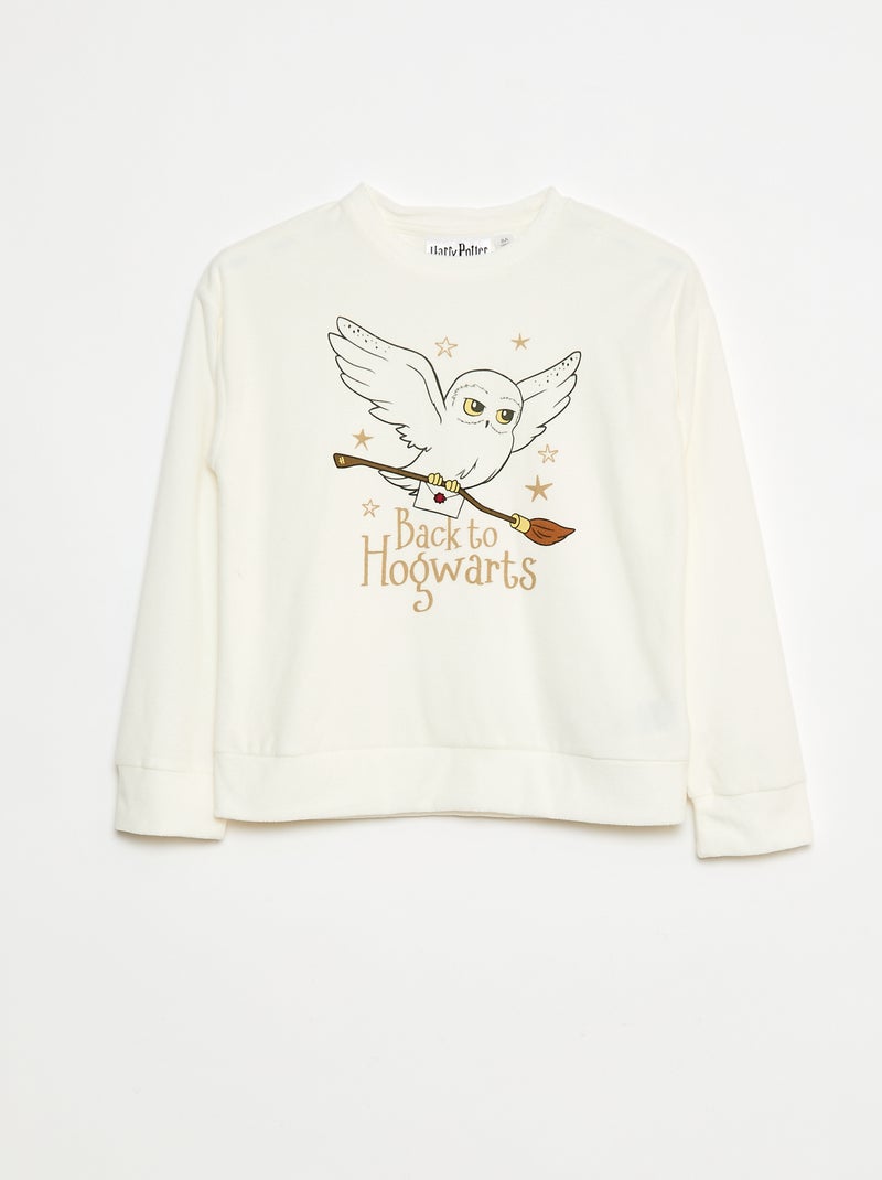 Pijama comprido em polar 'Harry Potter' - 2 peças Branco - Kiabi