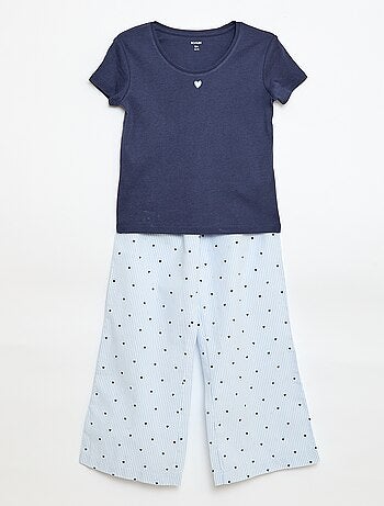 Pijama comprido em popelina - 2 peças