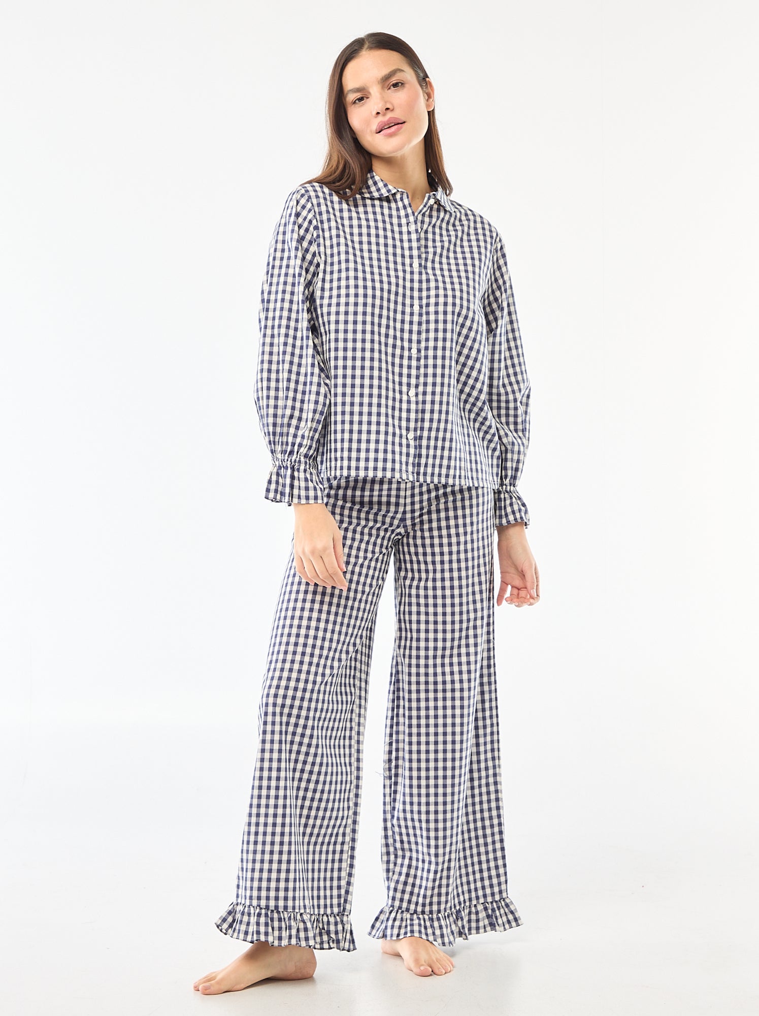 Pijama comprido em popelina - 2 peças