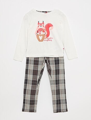 Pijama comprido em popelina - 2 peças