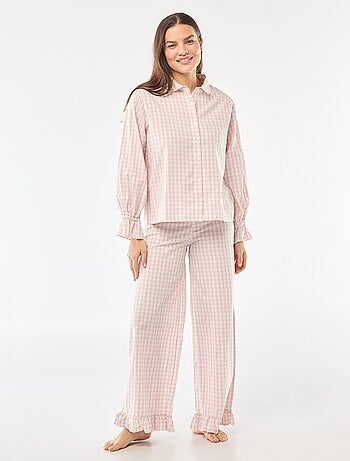 Pijama comprido em popelina - 2 peças