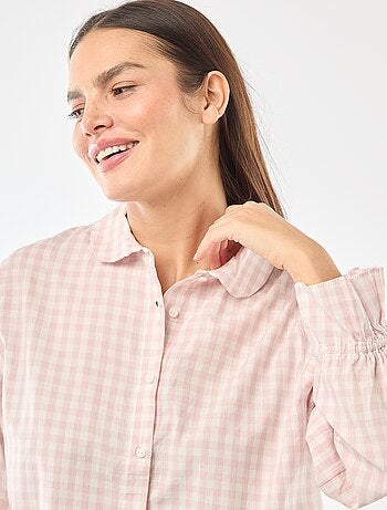 Pijama comprido em popelina - 2 peças