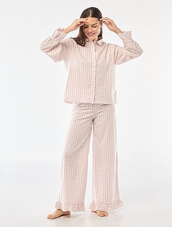 Pijama comprido em popelina - 2 peças