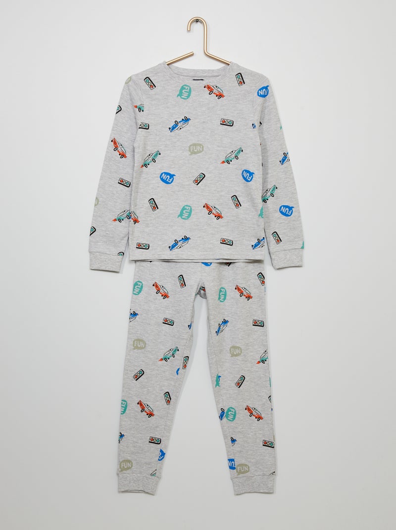 Pijama comprido estampado BRANCO - Kiabi