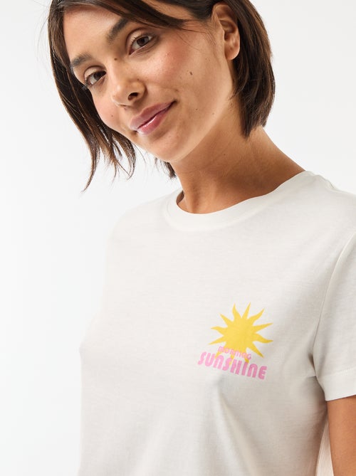 Pijama comprido estampado de 2 peças - Kiabi
