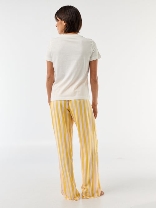 Pijama comprido estampado de 2 peças - Kiabi