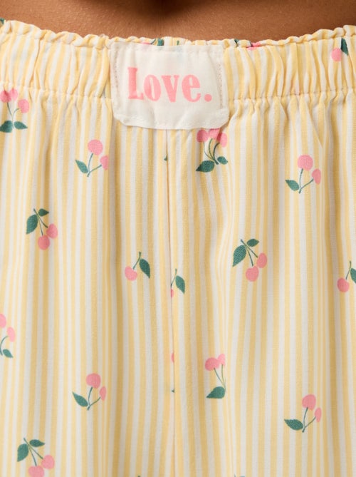 Pijama comprido estampado de 2 peças - Kiabi