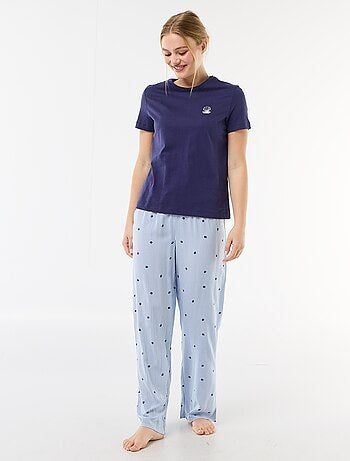 Pijama comprido estampado de 2 peças