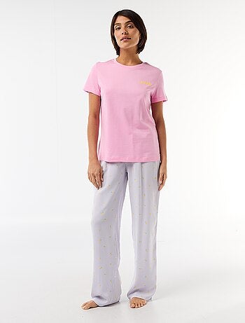 Pijama comprido estampado de 2 peças