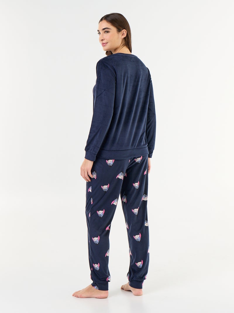 Pijama comprido estampado 'Disney' - 2 peças Azul - Kiabi