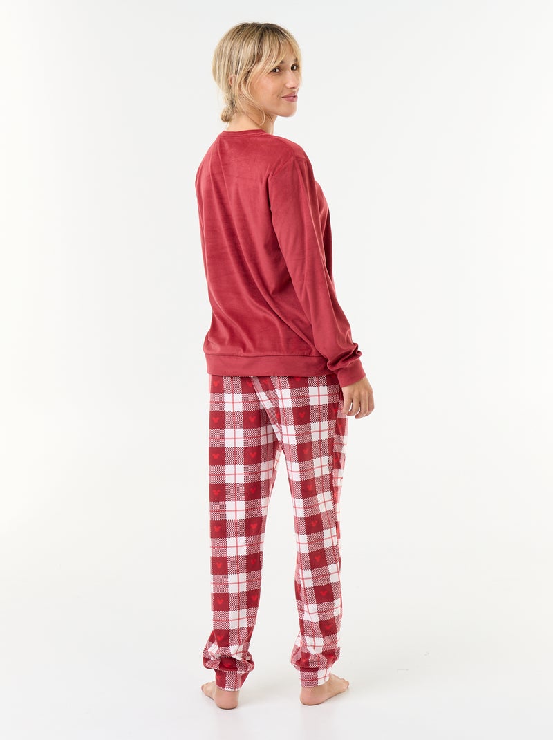 Pijama comprido estampado 'Disney' - 2 peças Vermelho - Kiabi