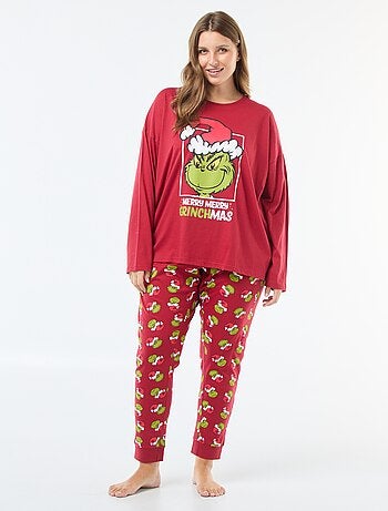 Pijama comprido estampado 'Grinch' - 2 peças