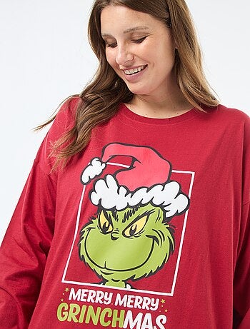 Pijama comprido estampado 'Grinch' - 2 peças