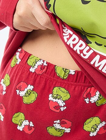 Pijama comprido estampado 'Grinch' - 2 peças