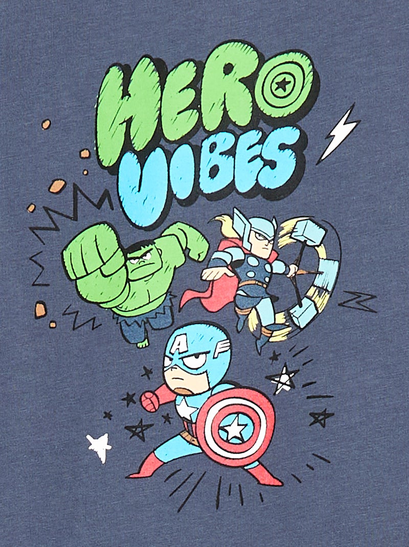 Pijama comprido estampado 'Marvel' Azul - Kiabi