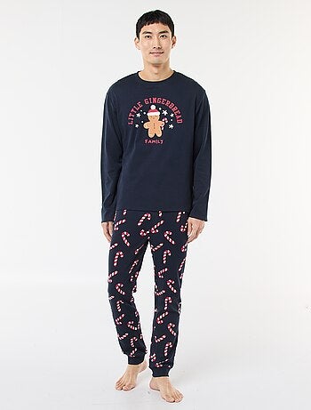 Pijama Comprido Estampado Natal - 2 Peças