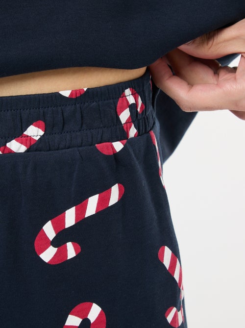 Pijama Comprido Estampado Natal - 2 Peças - Kiabi