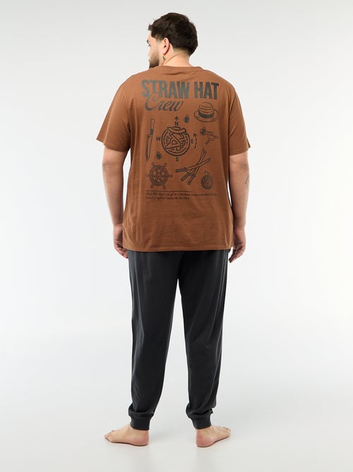 Pijama comprido estampado 'One Piece' - 2 peças - Kiabi