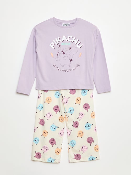 Pijama comprido estampado 'Pikachu' - 2 peças - Kiabi