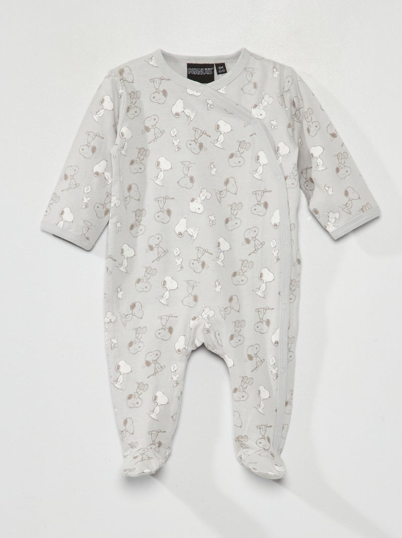 Pijama comprido estampado 'Snoopy' BRANCO - Kiabi