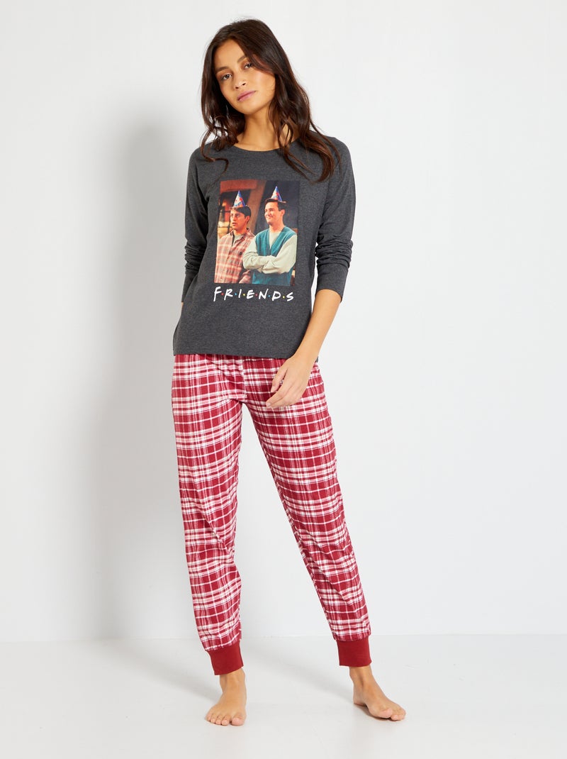 Pijama comprido 'Friends' em jersey  - 2 peças CINZA - Kiabi