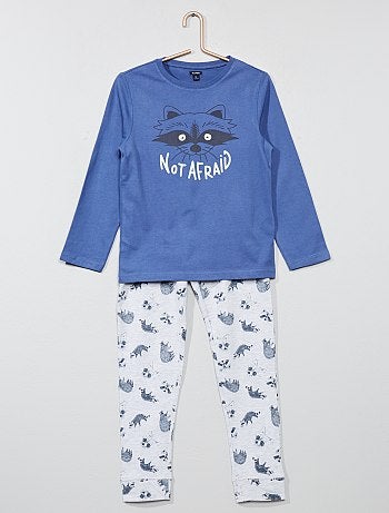 Pijama comprido 'guaxinim' fluorescente - Kiabi