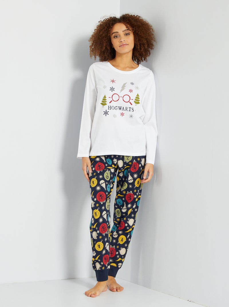 Pijama comprido 'Harry Potter' - 2 peças BRANCO - Kiabi
