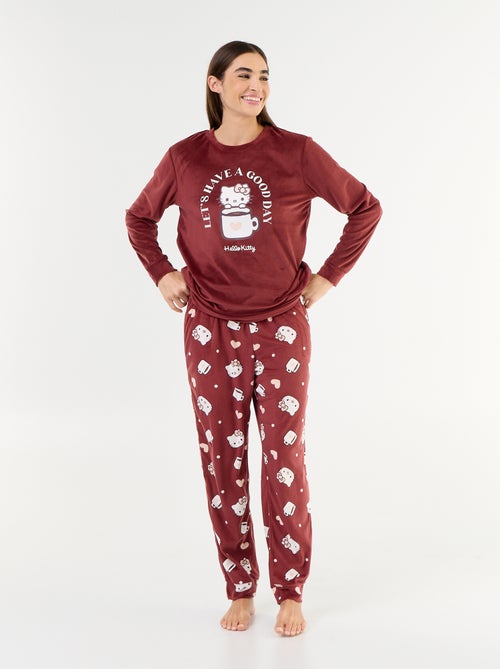 Pijama comprido 'Hello Kitty' - 2 peças - Kiabi