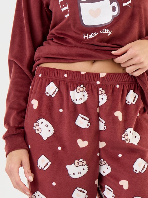Pijama comprido 'Hello Kitty' - 2 peças - Kiabi