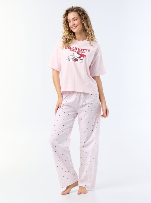 Pijama comprido 'Hello Kitty' - 2 peças - Kiabi