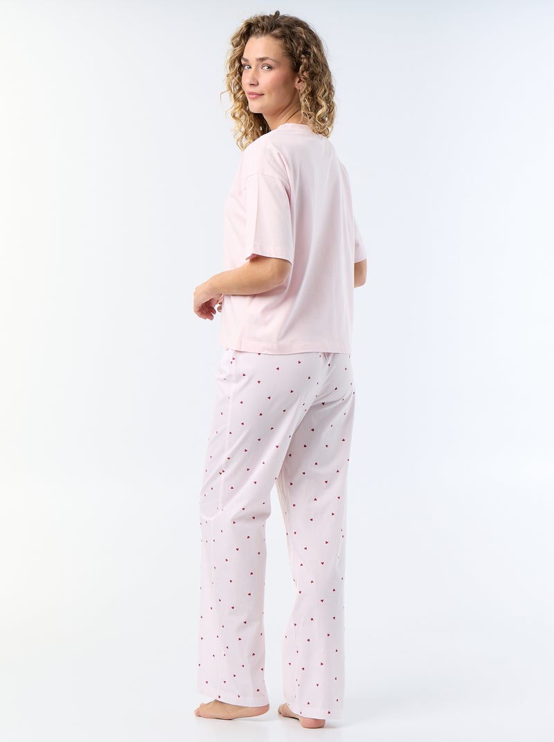 Pijama comprido 'Hello Kitty' - 2 peças Rosa - Kiabi