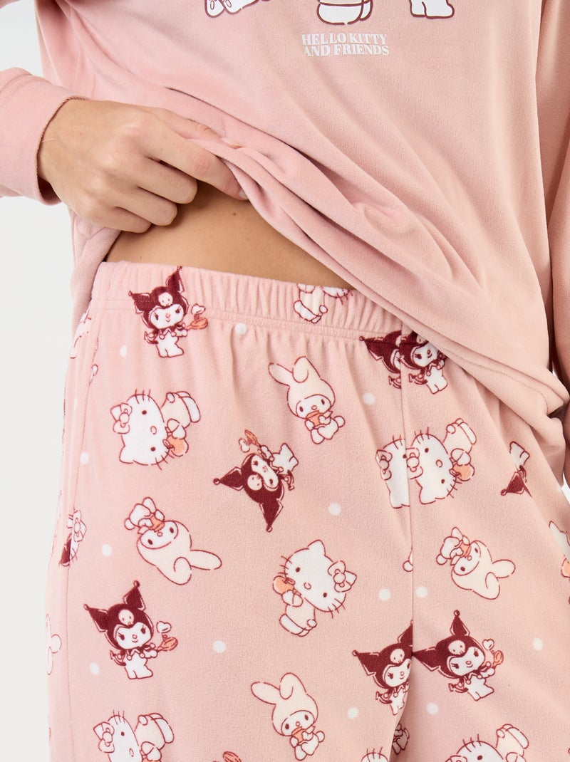 Pijama comprido 'Hello Kitty' - 2 peças Rosa - Kiabi