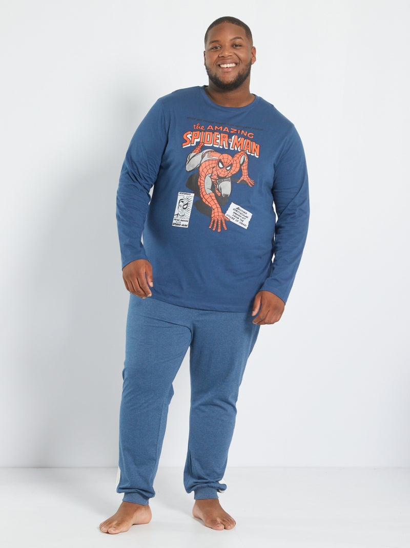 Pijama comprido 'Homem-Aranha' - 2 peças AZUL - Kiabi